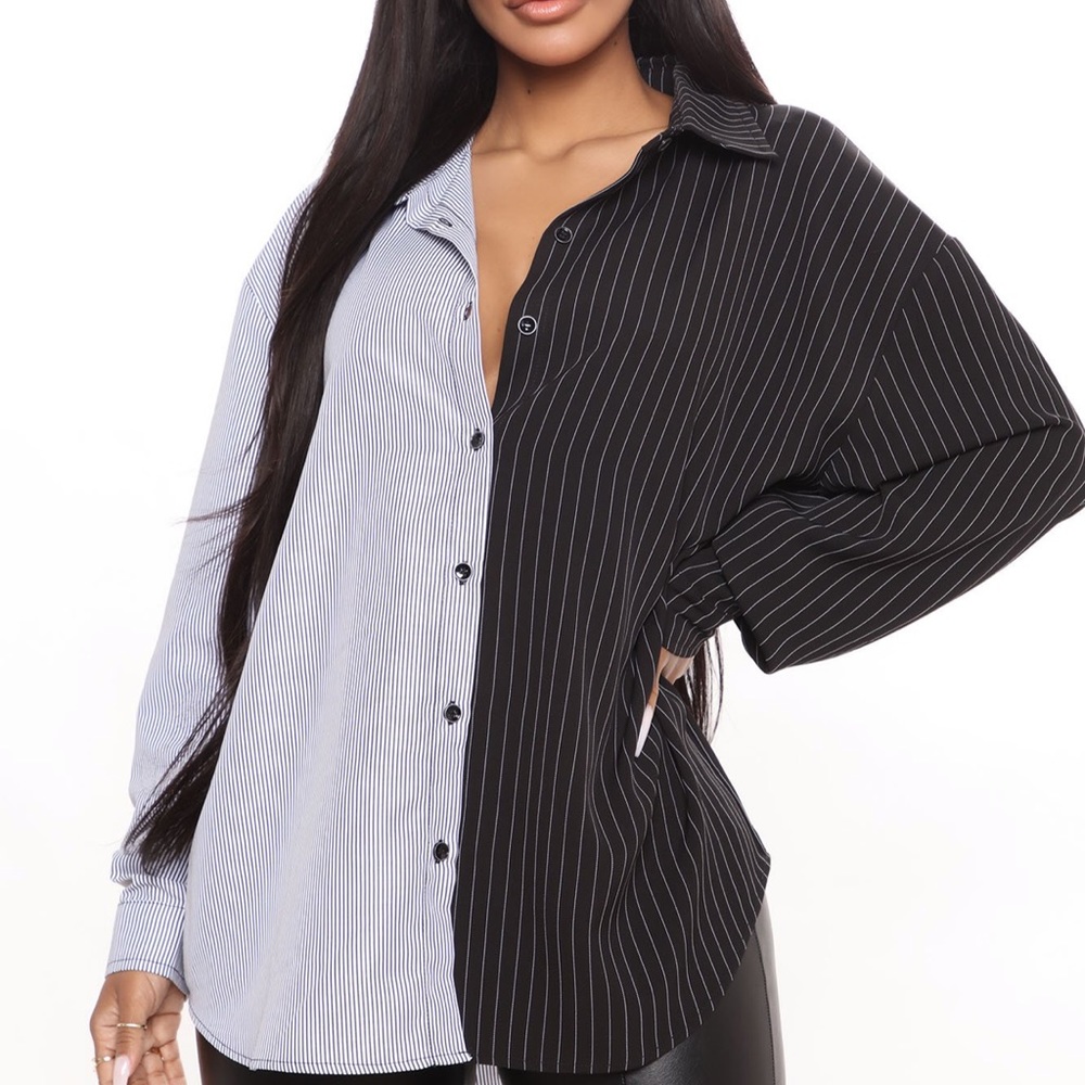 Fashion nova button up top